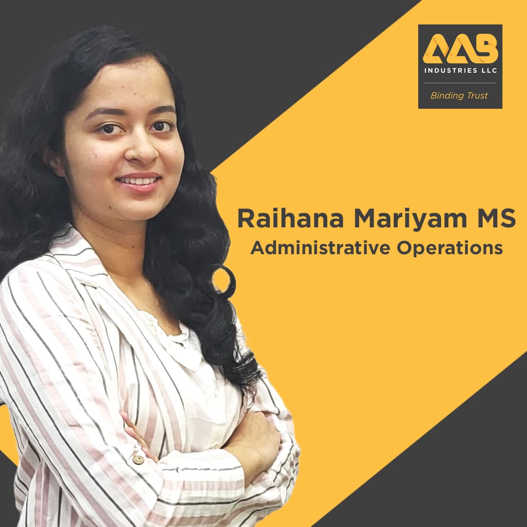 Raihana Mariyam MS Administrative Operations, AAB Industries