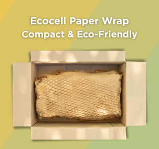 Ecocell Paper Wrap, the wonder eco-friendly packaging material for e-commerce logistics in USA.